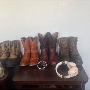 Tecovas Red and Brown Cowboy Boots